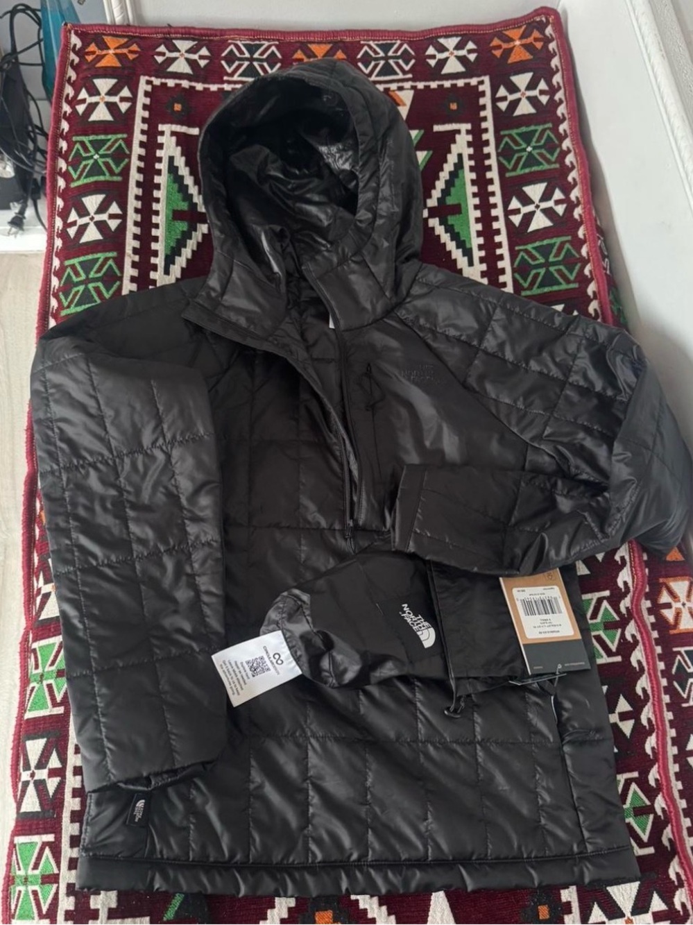 The North Face Black Quilted Hooded Jacket